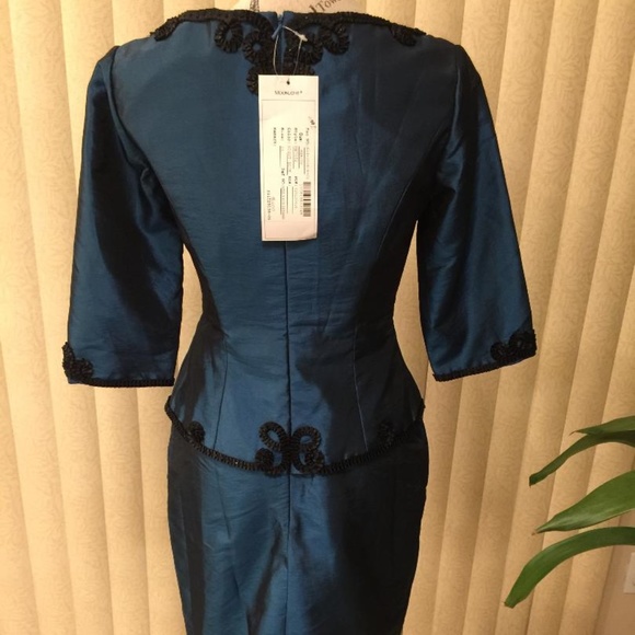 VAL STEFANI NIGHT BLUE MOB/FORMAL DRESS SIZE 8 - Picture 5 of 8